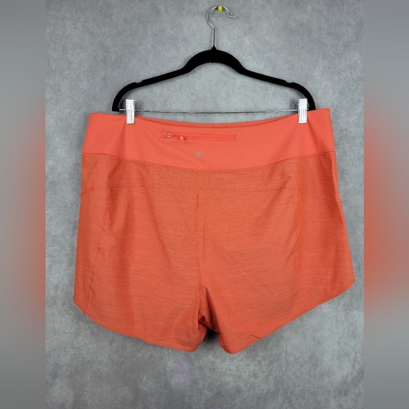 Athleta Run With it‎ shorts Space Dye Orange Haze color Size 2X - Picture 4 of 11